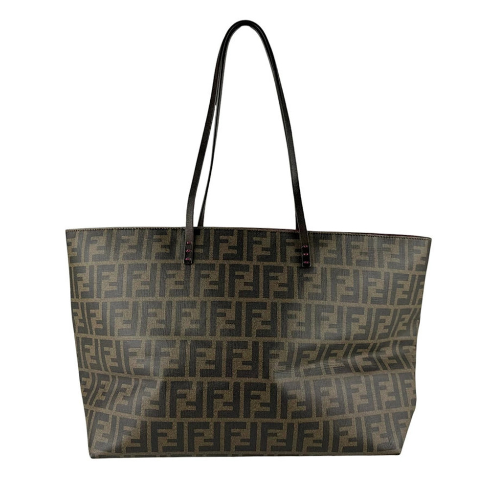 Fendi Shoulder Bag Zucca Canvas Brown